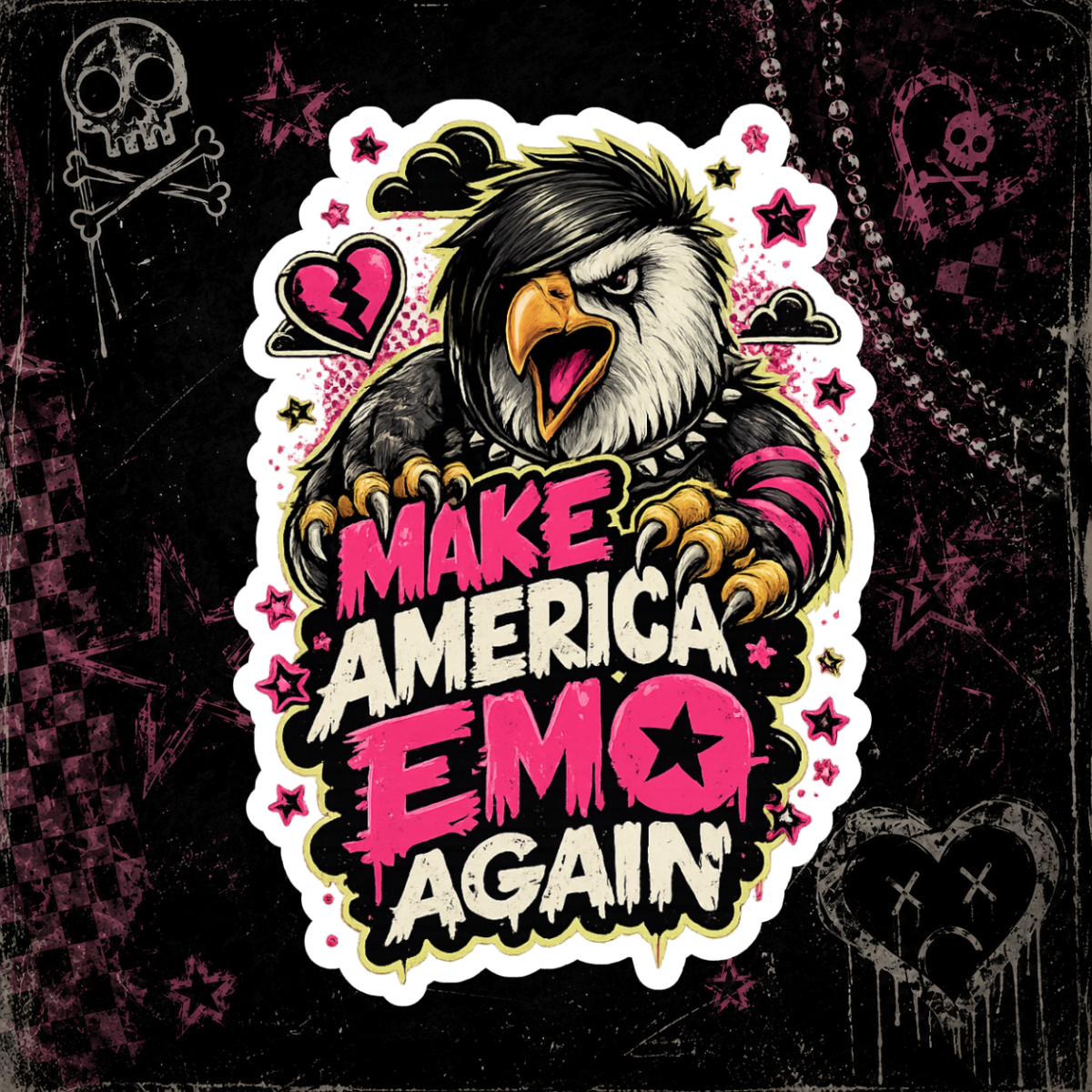 Make America Emo Again Sticker