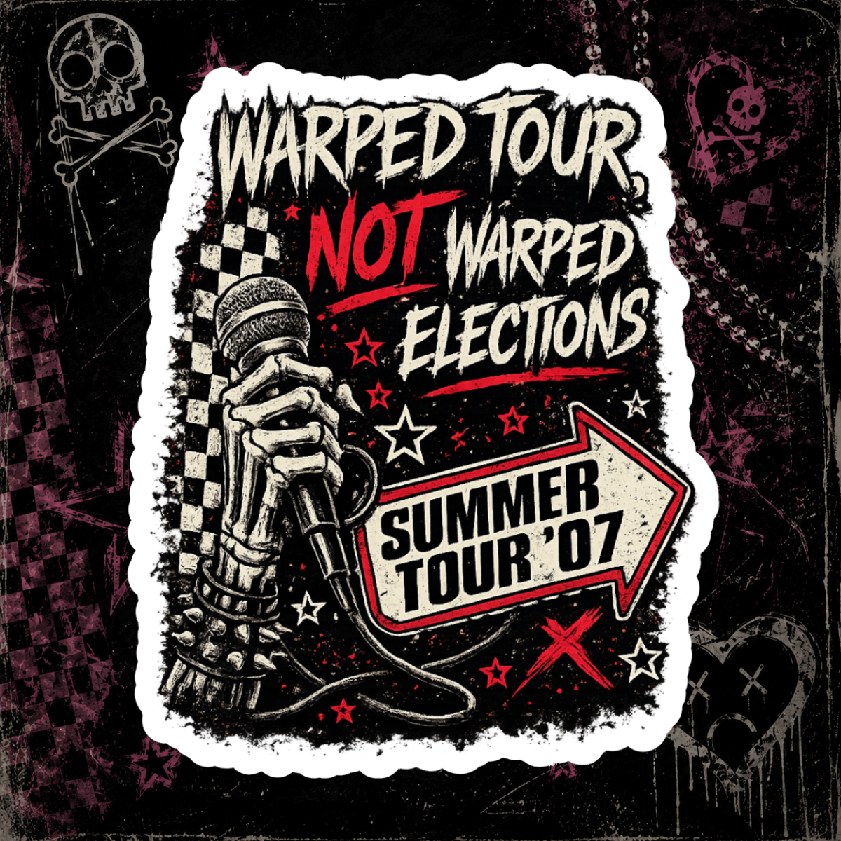 No Warped Elections Sticker