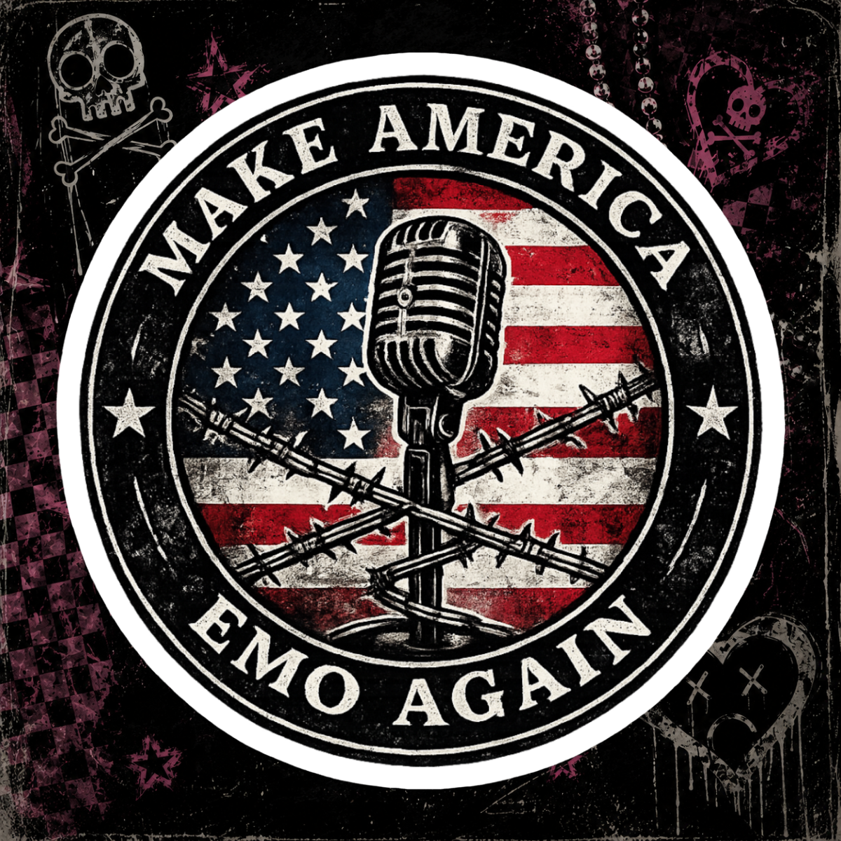 Make America Emo USA Sticker