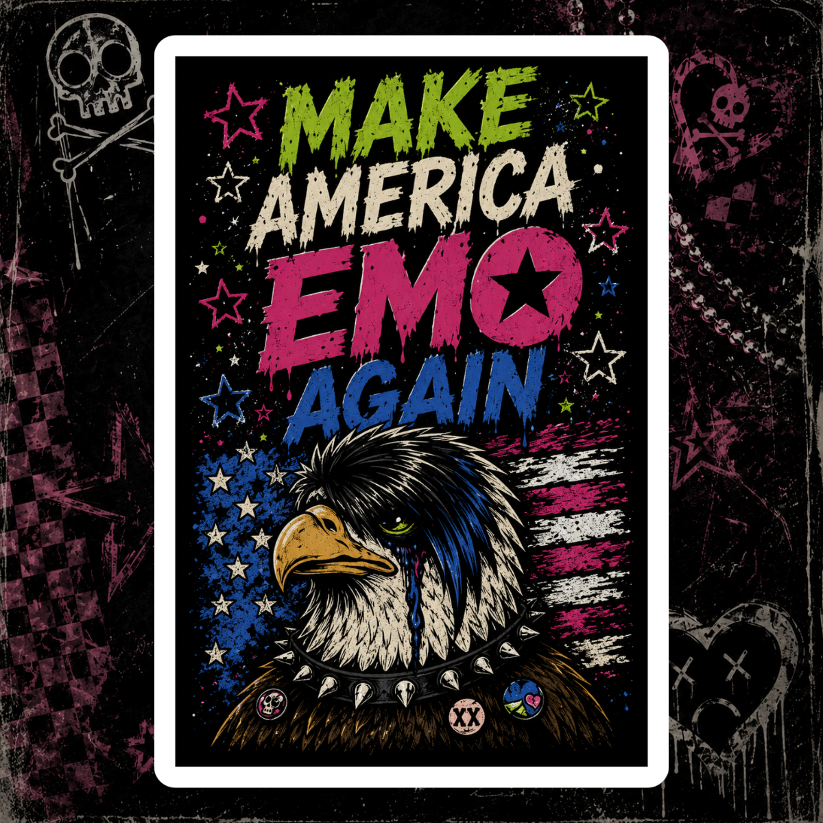 Emo Again Sticker