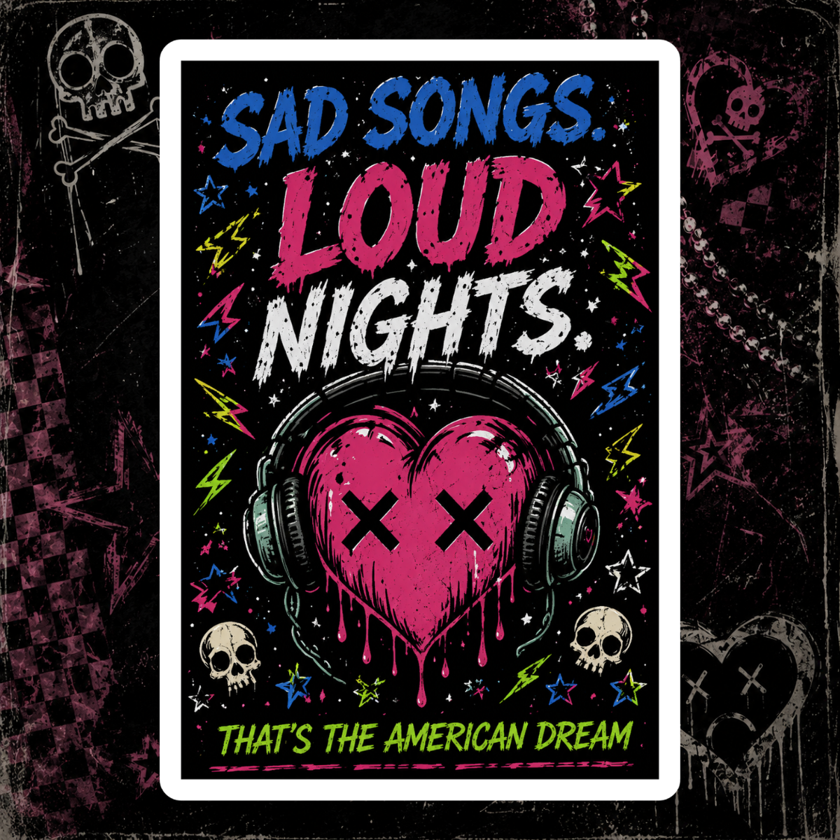Sad Songs, Long Nights Sticker